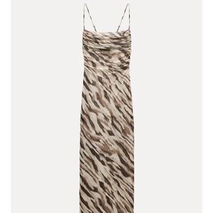 Zara NWOT Zebra Print Dress Size M
